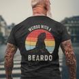 Vintage Retro Weirdo With A Beardo Bearded Dragon Men's T-shirt Back Print Gifts for Old Men