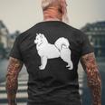 Vintage Graphic Samoyed Dog Art Mens Back Print T-shirt Gifts for Old Men