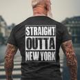 Vintage Straight Outta New York City Men's T-shirt Back Print Gifts for Old Men