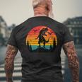 Vintage T-Rex Dinosaurier März Retro Sonnenuntergang Dinosaurier T-Shirt mit Rückendruck Geschenke für alte Männer