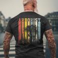 Vintage Text Stripes Arborist T-Shirt mit Rückendruck Geschenke für alte Männer