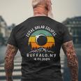 Vintage Total Solar Eclipse Usa Buffalo New York 4082024 Men's T-shirt Back Print Gifts for Old Men