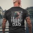 Vintage Usa Flag World's Best Pug Dog Dad Fathers Day Men's T-shirt Back Print Gifts for Old Men