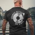 Vinyl Records Dj Records Retro T-Shirt mit Rückendruck Geschenke für alte Männer