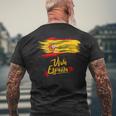 Viva Espana Spain Flag Athletic Sport Men's T-shirt Back Print Gifts for Old Men
