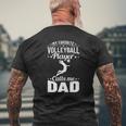 Volleyball Dad My Favorite Volleyball Player Calls Me Dad Mens Back Print T-shirt Gifts for Old Men