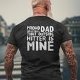Volleyball Dad Of Outside Hitter Father's Day Mens Back Print T-shirt Gifts for Old Men
