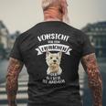 Vorsichtor Dem Frauchen Der Westie Ist Harmlos Gassi T-Shirt mit Rückendruck Geschenke für alte Männer