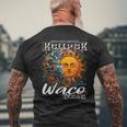Waco Texas 2024 Total Solar Eclipse Cosmic April 8 Souvenir Men's T-shirt Back Print Gifts for Old Men