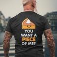 You Want A Piece Of Me Pumpkin Pie Thanksgiving Day Men's T-shirt Back Print Gifts for Old Men