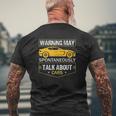 Warning May Spontaneously Start Talking About Cars Salesman Mens Back Print T-shirt Gifts for Old Men
