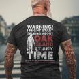 Warning Oak Island Metal Detecting Men's T-shirt Back Print Gifts for Old Men