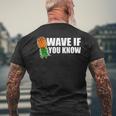 Wave If You Know Upside Down Pineapple Men's T-shirt Back Print Gifts for Old Men