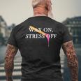 Wax On Stress Off Waxing Wax Esthetician Waxer Men's T-shirt Back Print Gifts for Old Men