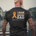 I Wear Orange For My Dad Ms Awareness Ribbon Warrior Mens Back Print T-shirt Gifts for Old Men