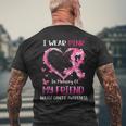 I Wear Pink In Memory Of My Friend Breast Cancer Awareness Mens Back Print T-shirt Gifts for Old Men