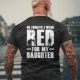 I Wear Red For My Daughter Military Red Flag Friday Mens Back Print T-shirt Gifts for Old Men