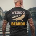 Weirdo With A Beardo Bearded Dragon Lizard Gecko Pet Reptile Men's T-shirt Back Print Gifts for Old Men