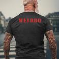 Weirdo Vintage Men's T-shirt Back Print Gifts for Old Men