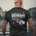 Welcome Back To Detroit T-Shirt Mens Back Print T-shirt Gifts for Old Men