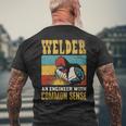 Welder An Engineer Welding Vintage Weld Welders Men's T-shirt Back Print Gifts for Old Men