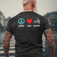 Welder Peace Love Welding Helmet Slworker Metal Workers Men's T-shirt Back Print Gifts for Old Men