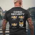 Welsh Corgi Security Animal Pet Dog Lover Owner Men's T-shirt Back Print Gifts for Old Men