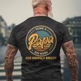 Weltbester Papaatertag Sohnater T-Shirt mit Rückendruck Geschenke für alte Männer