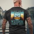 Whiskey Goes In Wisdom Comes Out Fathers Day Dad Men's T-shirt Back Print Gifts for Old Men