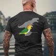 White Bellied Caique T-Rex Birb Memes Dinosaur Parrot Men's T-shirt Back Print Gifts for Old Men