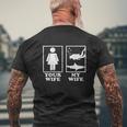 Your Wife My Wife Scuba Diving Mens Back Print T-shirt Gifts for Old Men