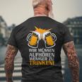 Wir Müssen Aufhören Weniger Zu Trinker Party T-Shirt mit Rückendruck Geschenke für alte Männer