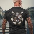 Wolves Angry Sharp Hunters Wolf Men's T-shirt Back Print Gifts for Old Men