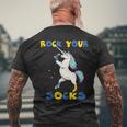 World Down Syndrome Day Rock Your Socks Unicorn Men's T-shirt Back Print Gifts for Old Men