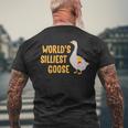 World's Silliest Goose Men's T-shirt Back Print Gifts for Old Men