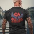 Wotansknoten Odin Ravens Valknut Valhalla Odinskind Wodan T-Shirt mit Rückendruck Geschenke für alte Männer