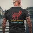 Wouldst Thou Like To Live Deliciously Vintage Men's T-shirt Back Print Gifts for Old Men