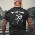 Wrestling Wrestler Ring Ringer Martial Arts Fighter T-Shirt mit Rückendruck Geschenke für alte Männer