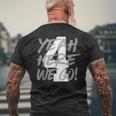 Yeah Here We Go Number 4 Men's T-shirt Back Print Gifts for Old Men