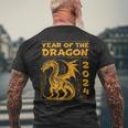 Year Of The Dragon 2024 Lunar New Year Chinese New Year 2024 Men's T-shirt Back Print Gifts for Old Men