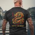 Year Of The Dragon 2024 Zodiac Chinese New Year 2024 Men's T-shirt Back Print Gifts for Old Men