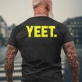 Yeet Meme Retro Bright Yellow Millennial Meme Men's T-shirt Back Print Gifts for Old Men