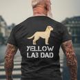 Yellow Lab Dad Dog Owner Hooded Mens Back Print T-shirt Gifts for Old Men