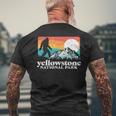 Yellowstone National Park Bigfoot Mountains Men's T-shirt Back Print Gifts for Old Men