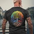Yggdrasil Viking Warrior Norse Mythology T-Shirt mit Rückendruck Geschenke für alte Männer