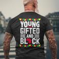 Younged And Black African Pride Black History Month Men's T-shirt Back Print Gifts for Old Men