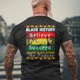 Younged Black Afro African American Black History Pride Men's T-shirt Back Print Gifts for Old Men