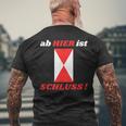 Zg2 Ab Hier Ist Schluss T-Shirt mit Rückendruck Geschenke für alte Männer