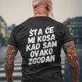 Zgodan Bosna Hrvatska Srbija Jugo Balkan T-Shirt mit Rückendruck Geschenke für alte Männer