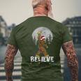 Bigfoot Rock Roll Sasquatch Christmas Believe Men's T-shirt Back Print Gifts for Old Men